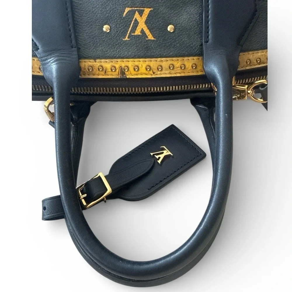 Louis Vuitton Limited Edition City Steamer Time Trunk MM Black & Gold
